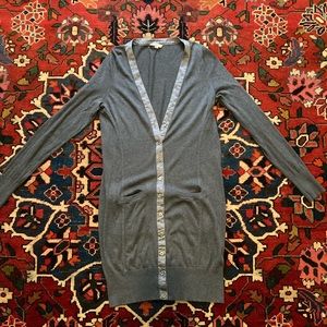 Haute Hippie Long Grey Cardigan